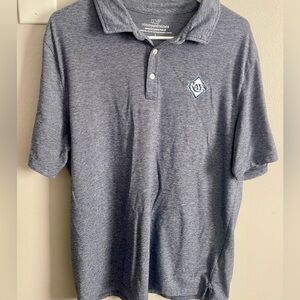 Vineyard Vines Heathered Gray-blue Polo Shirt Tampa Bay Rays